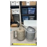 2 Galvanized Oil Can Oilers