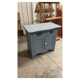 Blue wooden small hutch 30ï¿½x18ï¿½x29ï¿½