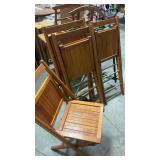 4 vintage wooden folding chairs