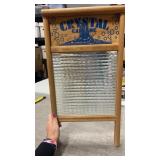 Large vintage washboard crystal  cascade  wooden