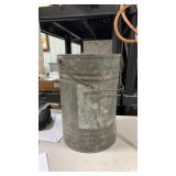 Galvanized metal bucket