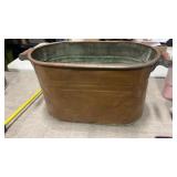 Copper boiler wash tub  with handles