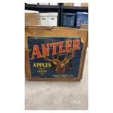 Antler Apples Wood Shipping Crate