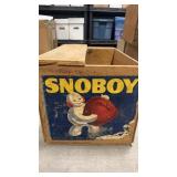 Snoboy Apples Wood Shipping Crate, Piece Missing