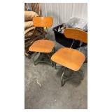 2 vintage stool chairs