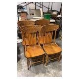 4 matching vintage/antique wooden chairs