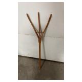 Primitive wooden hay fork aprox 3 feet