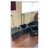 4 plastic storage/carts