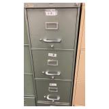 4 drawer metal file cabinet approximately  18 x