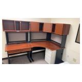 Corner Office Desk Set, w/ Filing Cabinet ,Desk