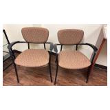 2 chairs with armrests