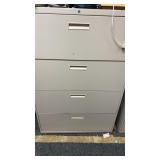Metal Storage Cabinet, 4 Drawers, Approx 4 ï¿½ Tall