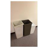 3 trash cans