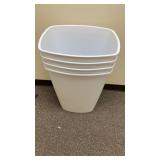 4 Plastic Garbage Cand, Approx 22ï¿½ Tall