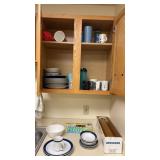 Miscellaneous dishes  and cling wrap /wax paper