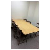 Table and 6 wooden chairs