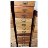 14 Individual wooden file boxes approximately