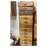 16 Individual wooden file boxes each box measures