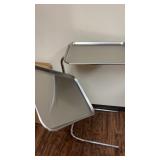 Medical metal  table on casters  extra tray