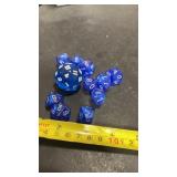 1 Borealis 30 Sided Dice & 10- 8 Sided Dice Blue