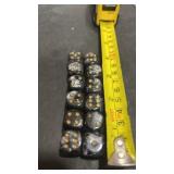 12 Black & White Dice