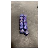 12 Blue & Purple Dice
