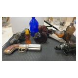 8 miscellaneous Avon cologne bottles and 1 blue