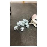 10 Polyhedral Dice White & Purple