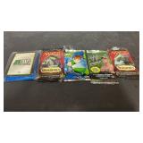 5 Sealed Packs Trading Cards Wrestling, Magic,