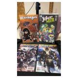 4 miscellaneous comics Kindergoth , joker mask,