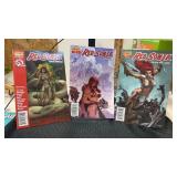 3. Dynamite red Sonya comic books,  #38 and 40.