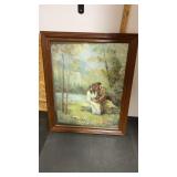 Vintage Native American Print Signed M.