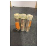 3 Rolls Canadian Pennies, 2-1964, 1-1965