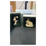 2 snow babies figurines in original boxes box has