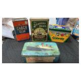 4 miscellaneous advertising tins