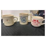 3 advertising coffee cups