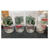 4 Sinclair gas station glasses