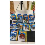 10. New on card motorcycle  Hot wheels