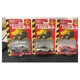 3 new in card tonka Humvee , Ford  interceptor