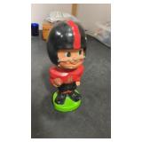 Vintage Harvard Football Ceramic Bobblehead, Has