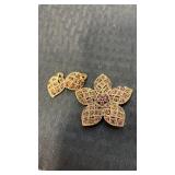 Womanï¿½s brooch and pierced earrings 1 earring is