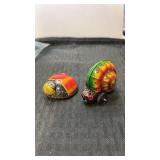 Tin snail noli and ladybug, friction tin toy