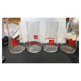 7 -up upside down drinking glasses  set of 4