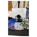 Miscellaneous group of scarfs and Oakland Raiders