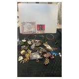 Group of broken and mismatched  jewelry