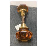 Amber glass door knobs