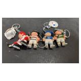 4 Lil Brats Baseball & Hockey Figure Key Chains