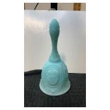 Vintage Fenton, blue satin glass, mother, and