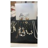 Miscellaneous grouping of gold tone necklaces ,
