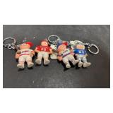 4 Lil Brats Baseball & Football Figure Key Chains